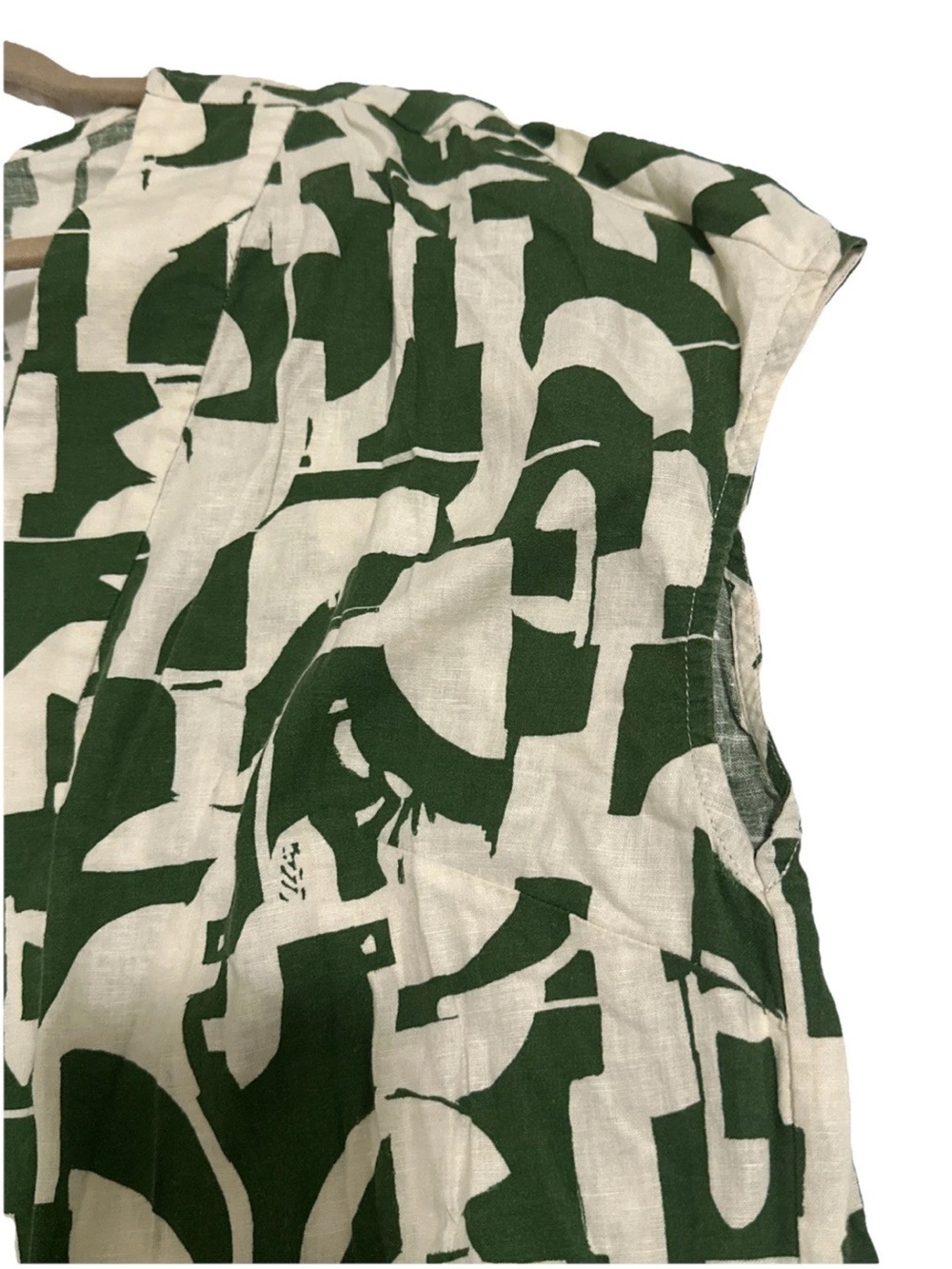 UNIVERSAL STANDARD maxiDress Womens Sz XS V Neck Short Sleeve Pockets 55% Linen - Picture 6 of 10